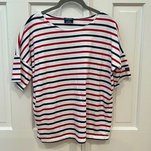 Saint James for J.Crew Short Sleeve Striped Shirt size small
